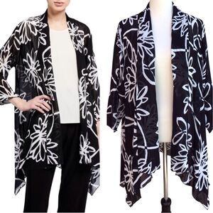 Carolina Rose Wildflower Georgette Swing Cardigan